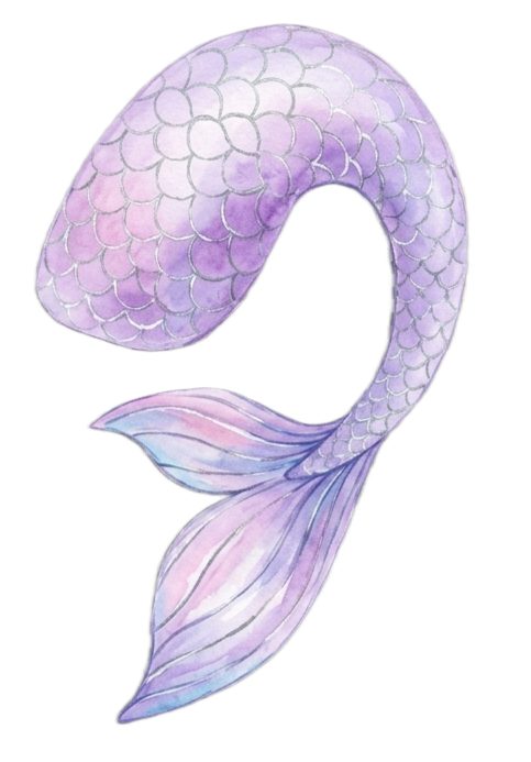 Purple tail decoration